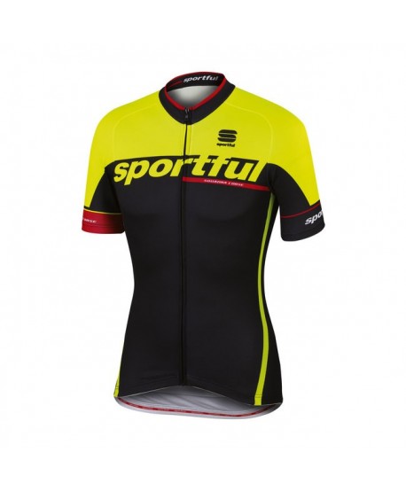 MAILLOT MANGA CORTA SPORTFUL SC TEAM NEGRO/FLUOR/ROJO