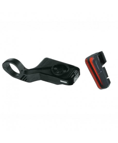 JUEGO DE LUCES MOON DELANTERA MX 2.4G CON SOPORTE PARA GARMIN/WAHOO TRASERA CERBERUS 2.4G USB NEGRO